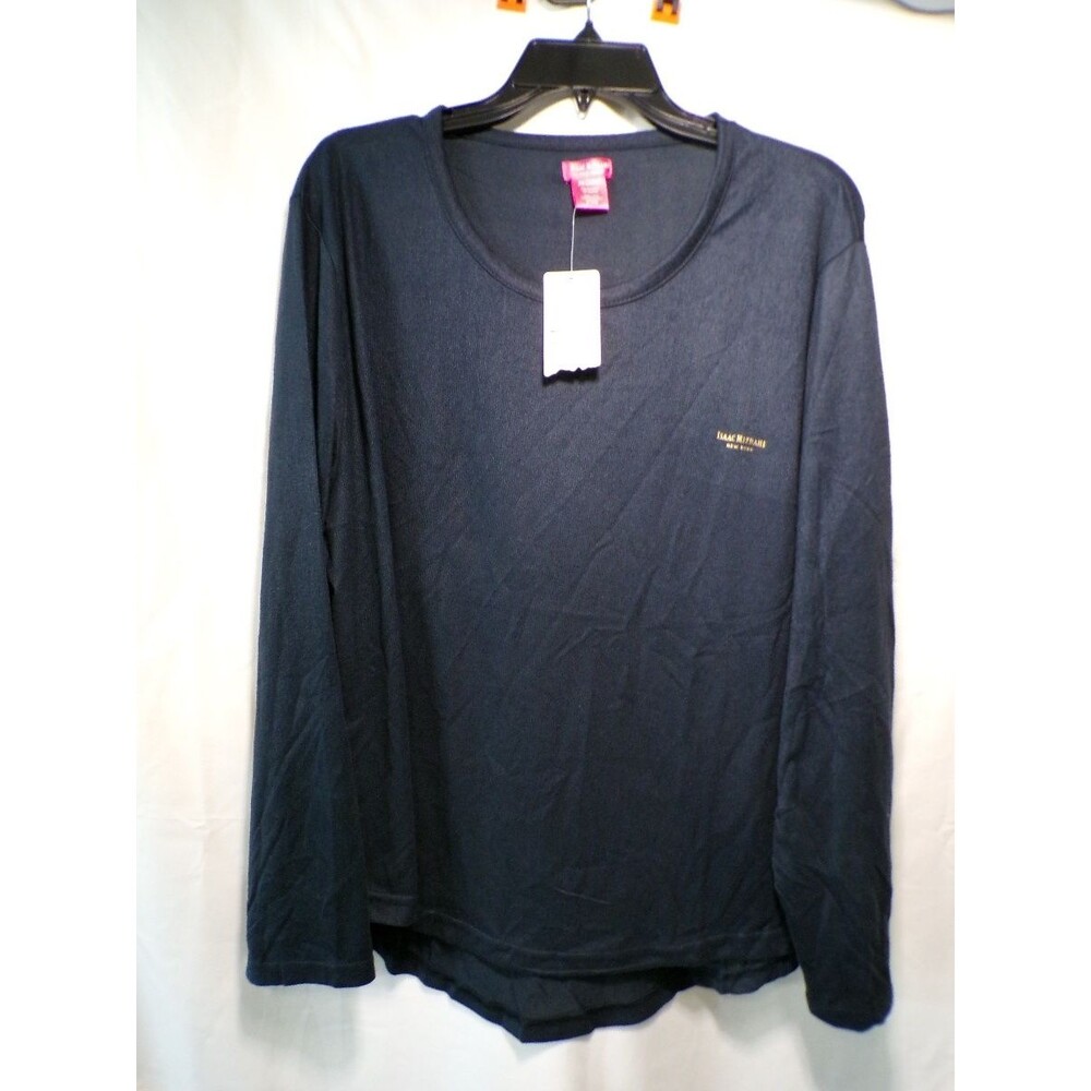 Women's Isaac Mizrahi EMAC Midnight 3XL Black Long Sleeve Knit Top